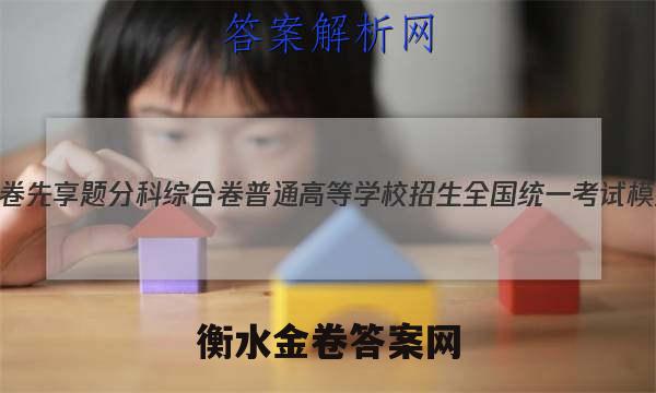 2023衡水金卷先享题分科综合卷 普通高等学校招生全国统一考试模拟试题语文(一 答案
