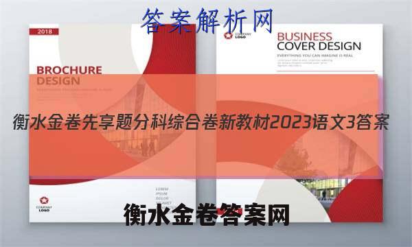 衡水金卷先享题分科综合卷 新教材2023语文3 答案