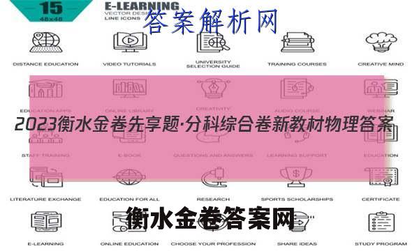 2023衡水金卷先享题·分科综合卷 新教材 物理 答案